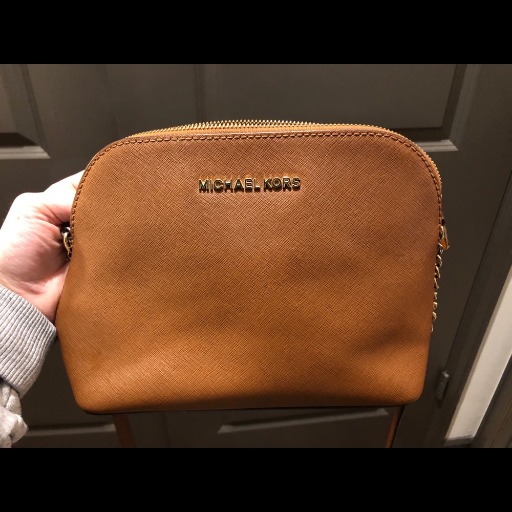 Michael Kors Brown Dome Crossbody Bag